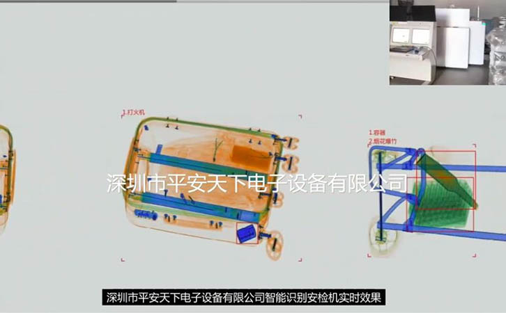 Real time video display of intelligent recognition security check machine